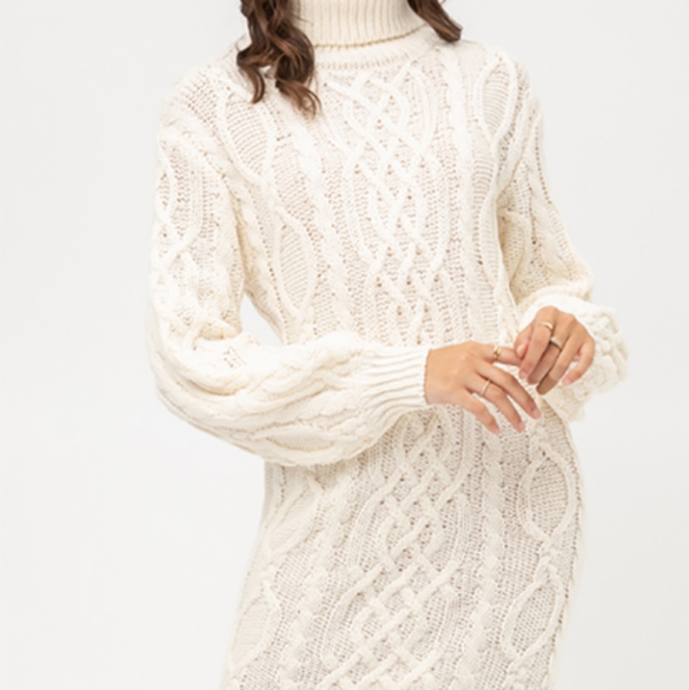 NEW Butter Turtleneck Sweater Dress